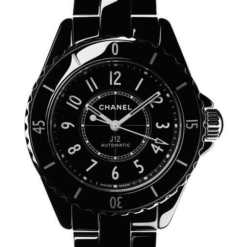 chanel black strap watch|Chanel j12 dive watch.